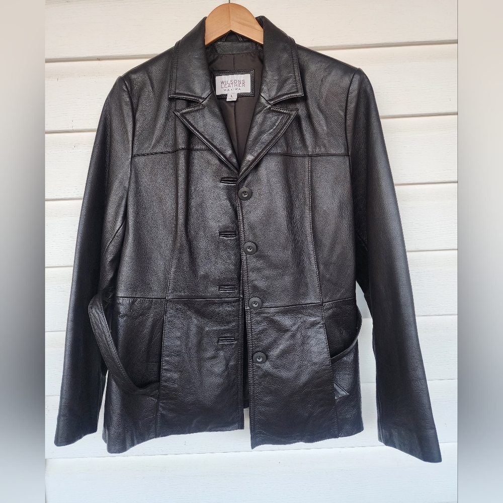Wilsons Leather MAXIMA Black Leather Jacket!!! Y2K!! - Picture 13 of 14